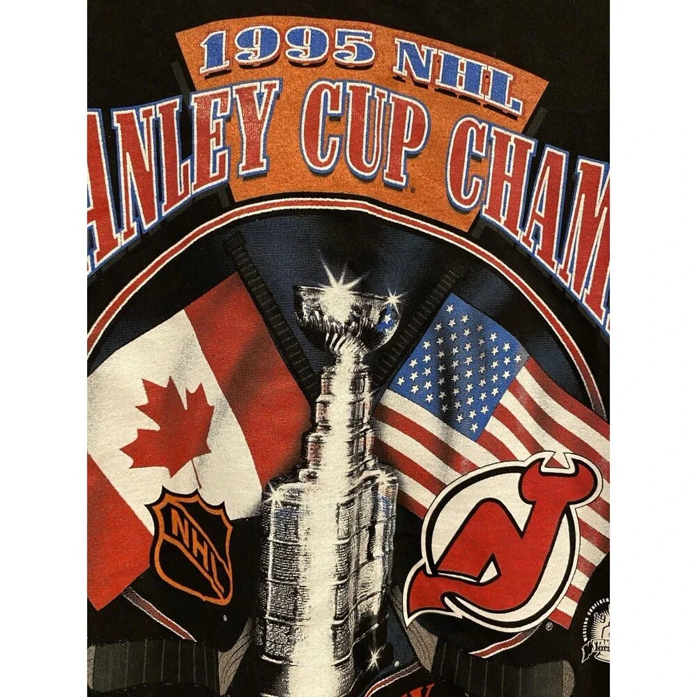 BNWT Starter 1995 NHL New Jersey Devils Stanley Cup T Shirt Size XL Hockey